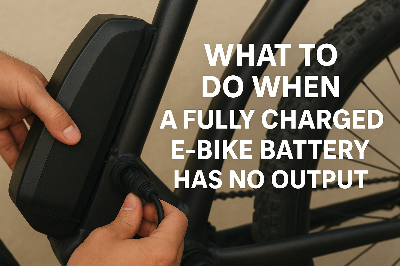 What to Do When a Fully Charged E-Bike Battery Has No Output