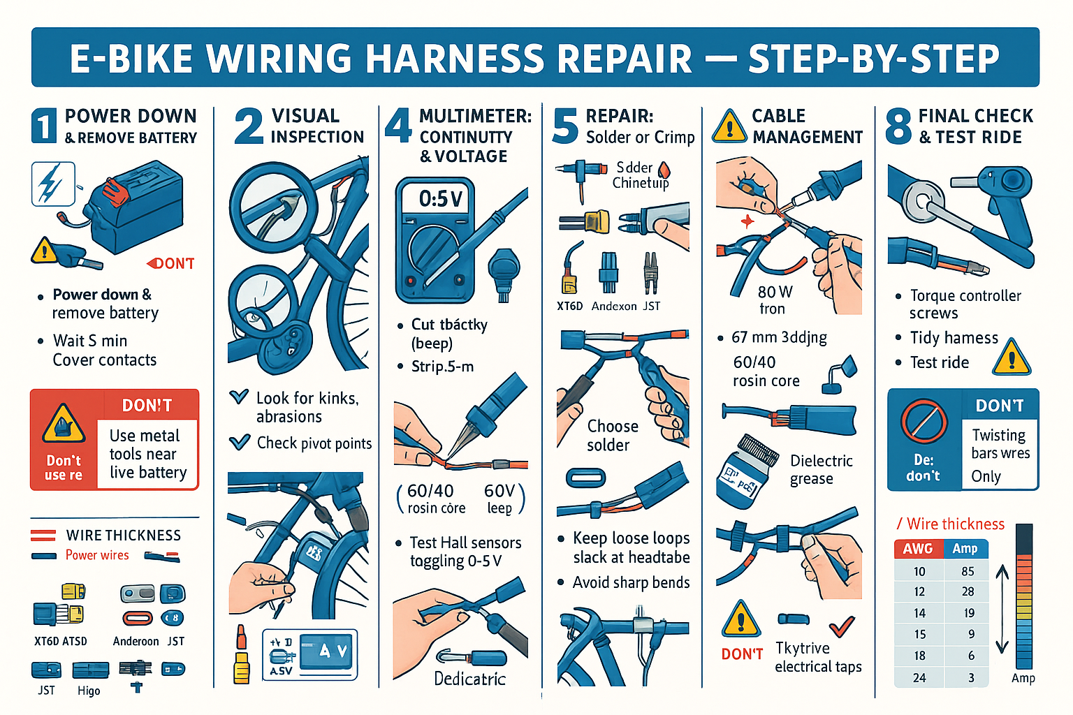 E-bike wiring harness repair Guide