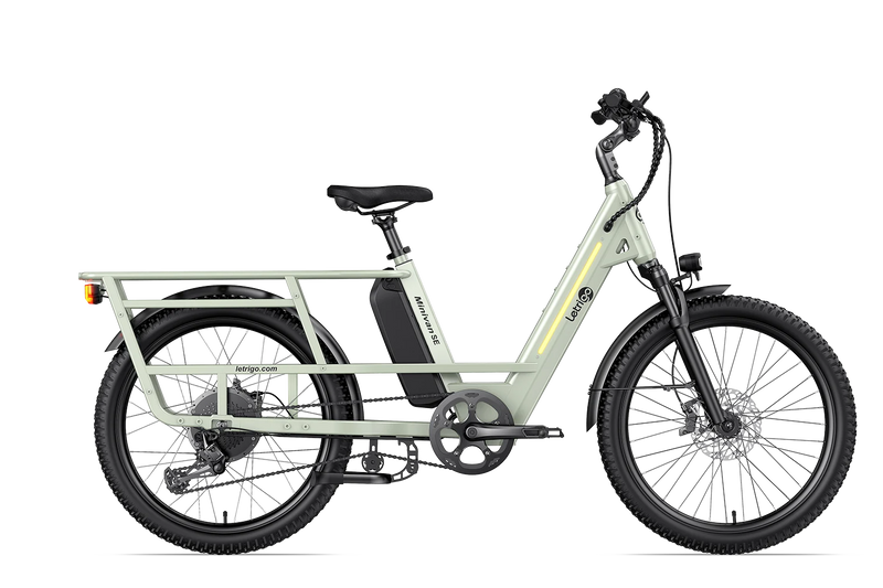 Product display of the single-battery 750W rear hub motor electric bike Minivan SE