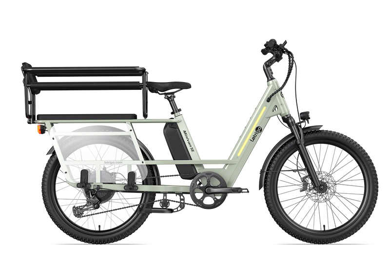 Minivan SE long-tail electric bike with child seat, can carry one or two children