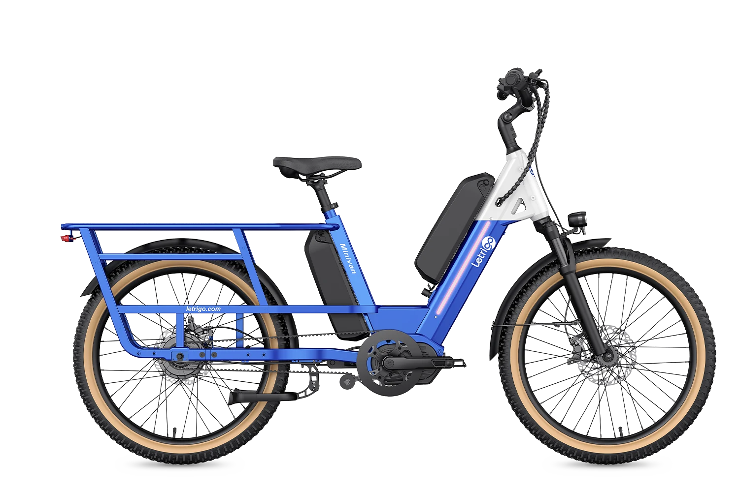 Letrigo Minivan electric bike, with dual batteries, long range, can carry two people, suitable for family travel