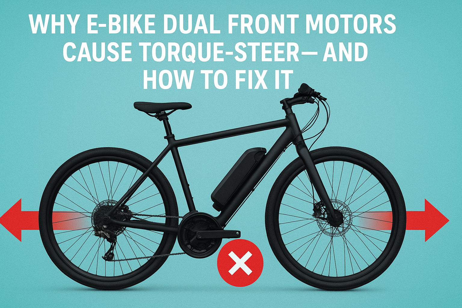 Why E-bike Dual Front Motors Cause Torque-Steer And How to Fix It